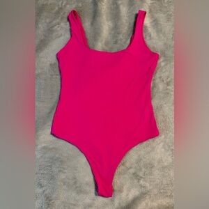 Pumiey Blush Bodysuit sleeveless square neckline